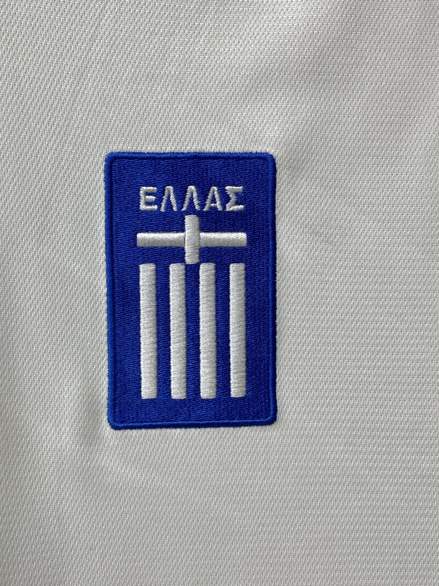Adidas Greece White & Blue Football Sports For Men T Shirt M