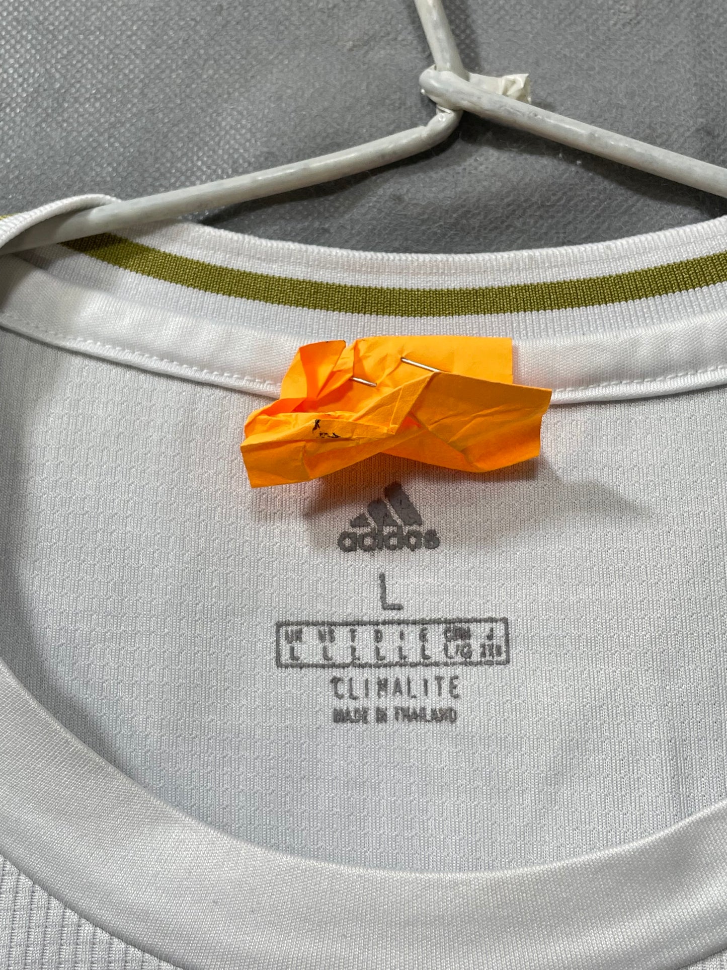 Adidas Fly Emirates White Football Sports For Men T Shirt L