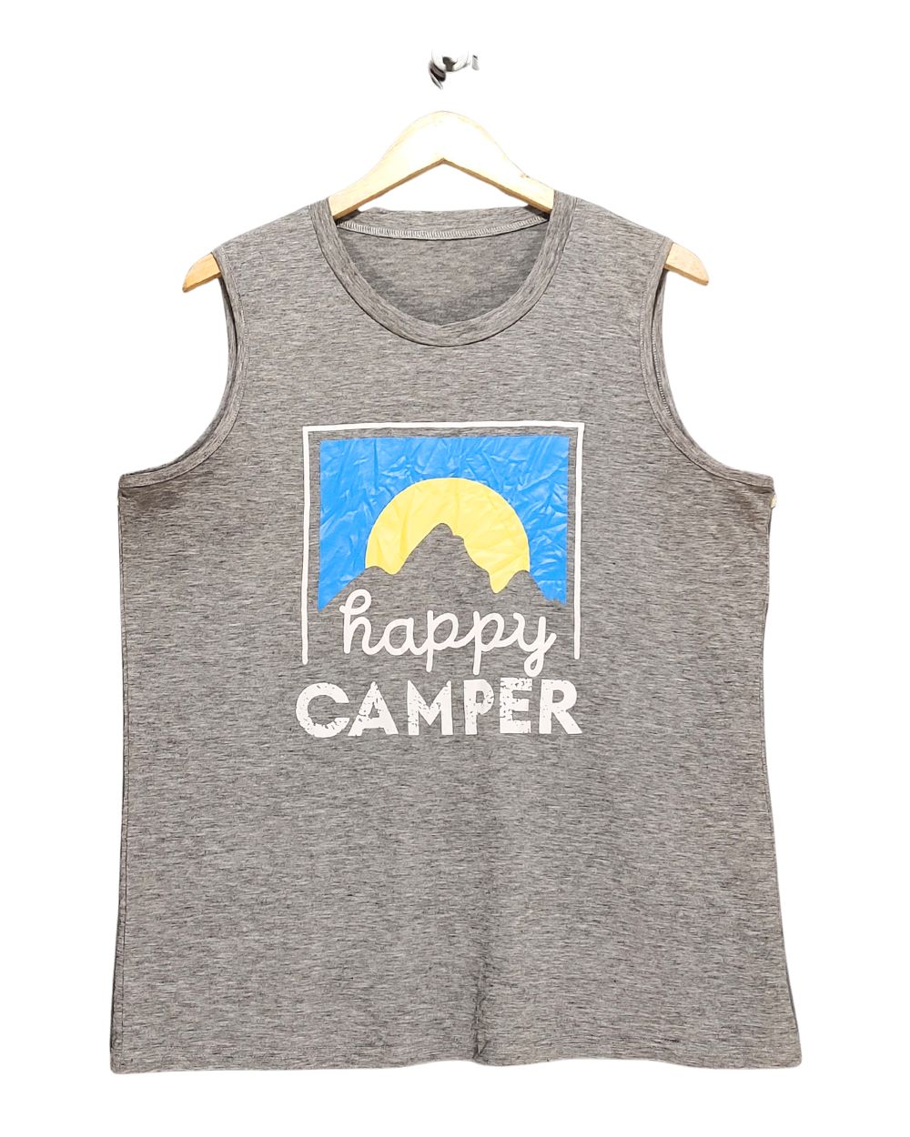 Happy Gray Vest T Shirt For Men L