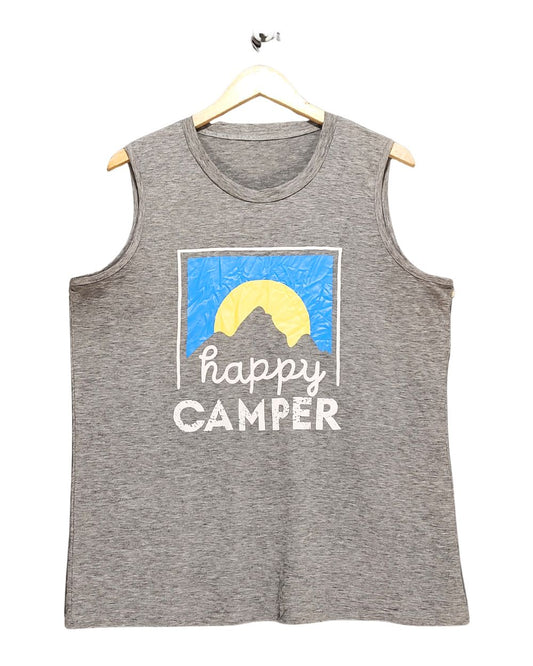 Happy Gray Vest T Shirt For Men L