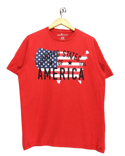Fourcast Red T Shirt For Men L