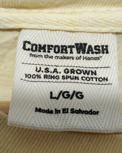 Comfort Wash Yellow T Shirt For Men L