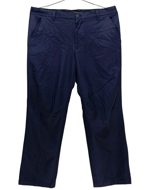 Izod Blue Cotton Dress Pant For Men L