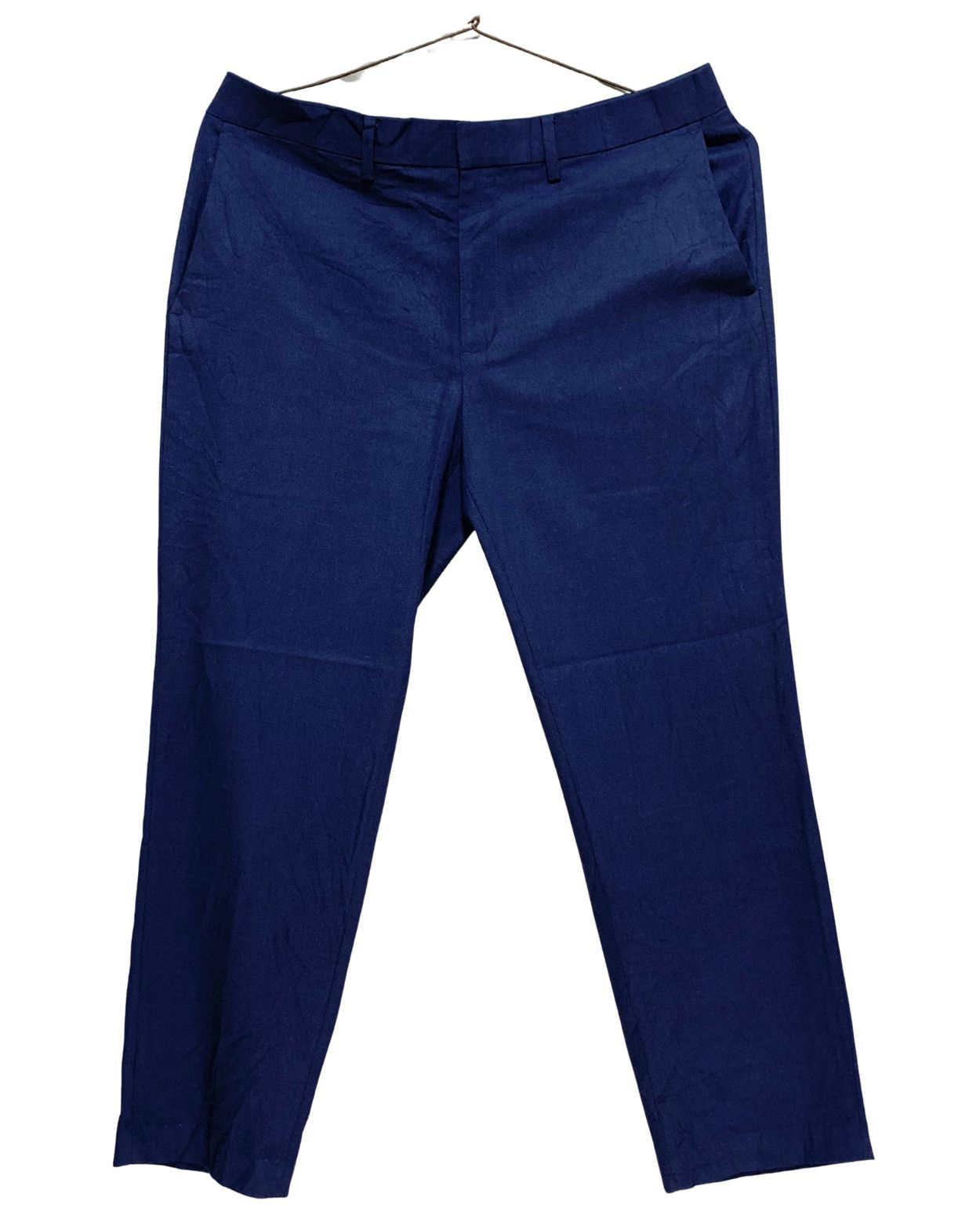 Haggar Blue Cotton Dress Pant For Men L