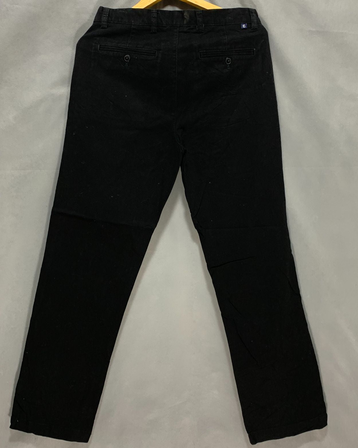 Chaps Black Cotton Dress Pant For Men M