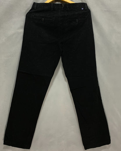 Chaps Black Cotton Dress Pant For Men M