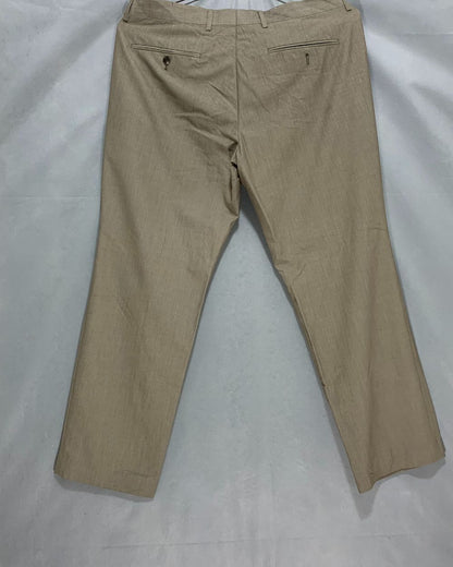 J.Ferrar Cream Cotton Dress Pant For Men L