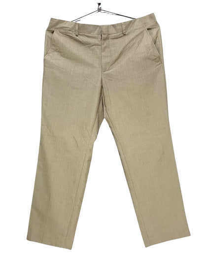 J.Ferrar Cream Cotton Dress Pant For Men L
