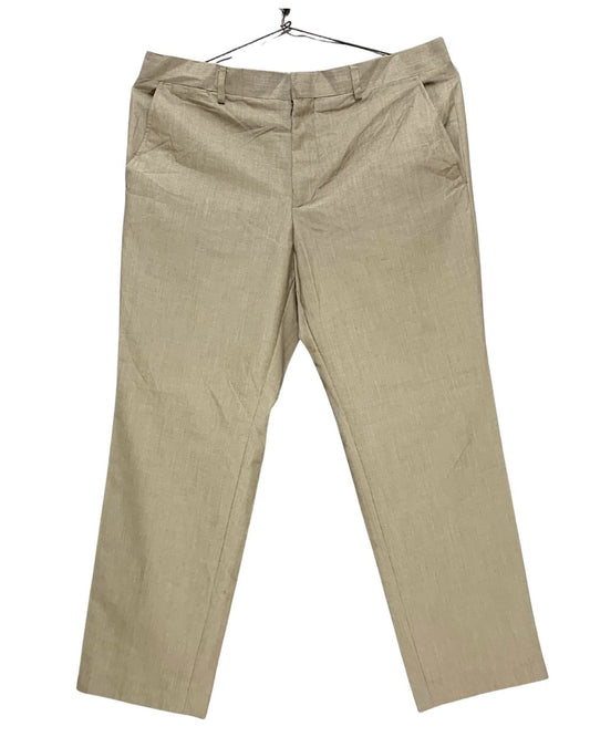 J.Ferrar Cream Cotton Dress Pant For Men L