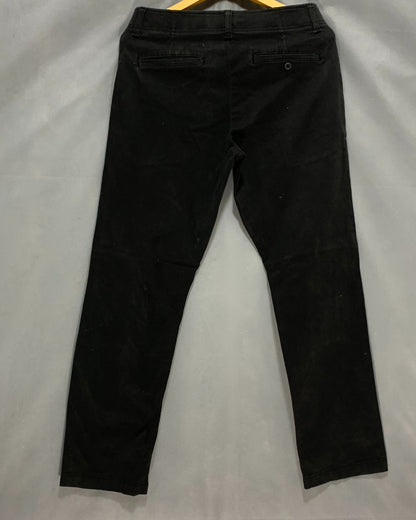 Lee Black Cotton Dress Pant For Men L
