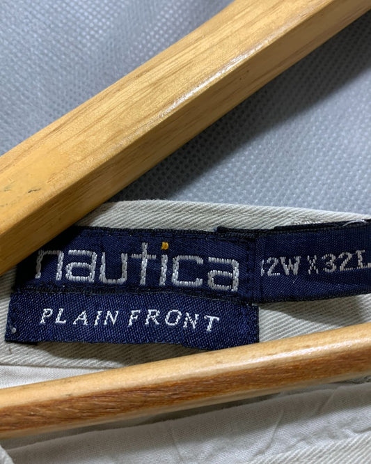 Nautica Gray Cotton Dress Pant For Men M