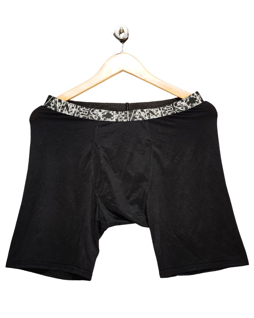 Hanes Black Boxer Underwear For Men Large