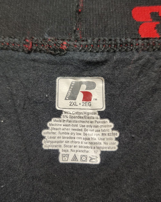 Russell Black Boxer Underwear For Men XXL