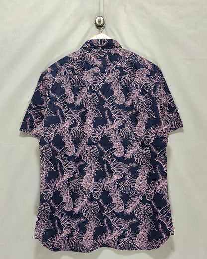 Sunrise Kingdom Blue Cotton Shirt For Men L