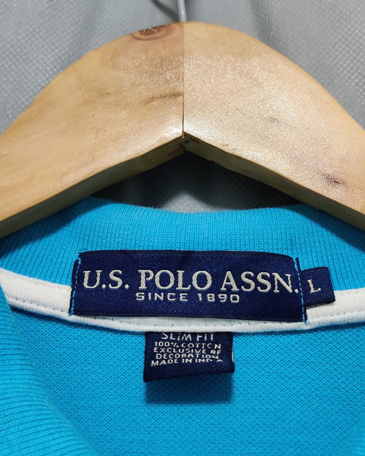 Polo U.S. Assn Blue Polo T Shirt For Men L
