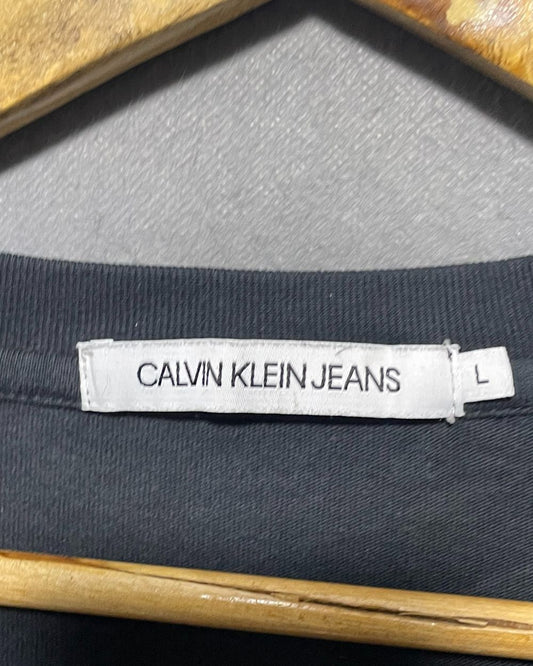 Calvin Klein  Black T Shirt For Men Large