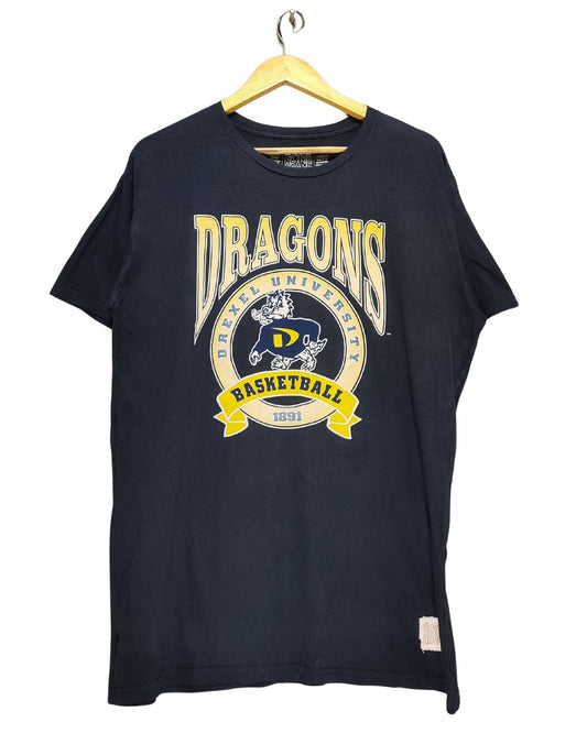 Retro Black Blue T Shirt For Men L
