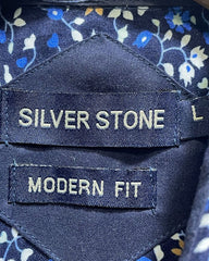 Silver Stone Blue Cotton Shirt For Men Large | Preloved Labels