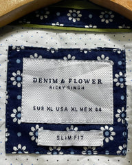 Denim & Flower Blue Cotton Shirt For Men X Large | Preloved Labels
