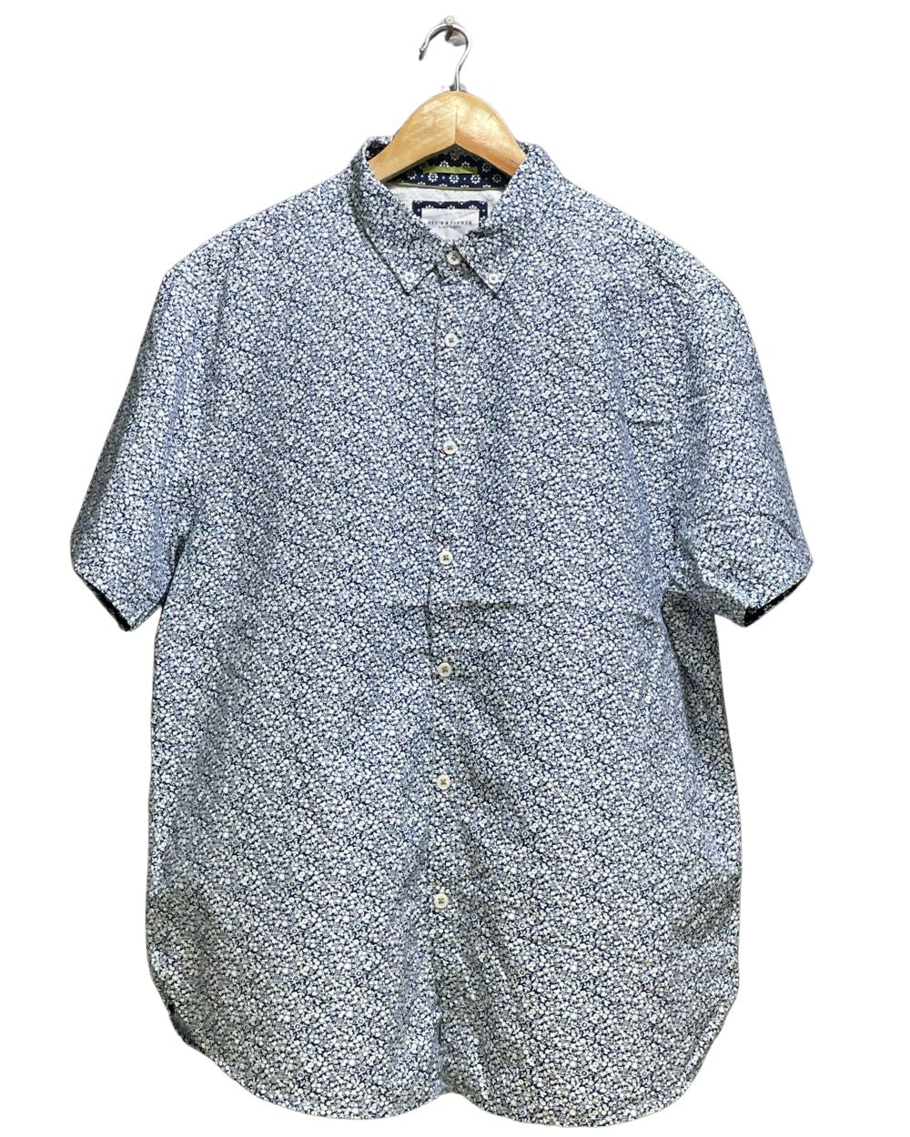 Denim & Flower Blue Cotton Shirt For Men X Large | Preloved Labels