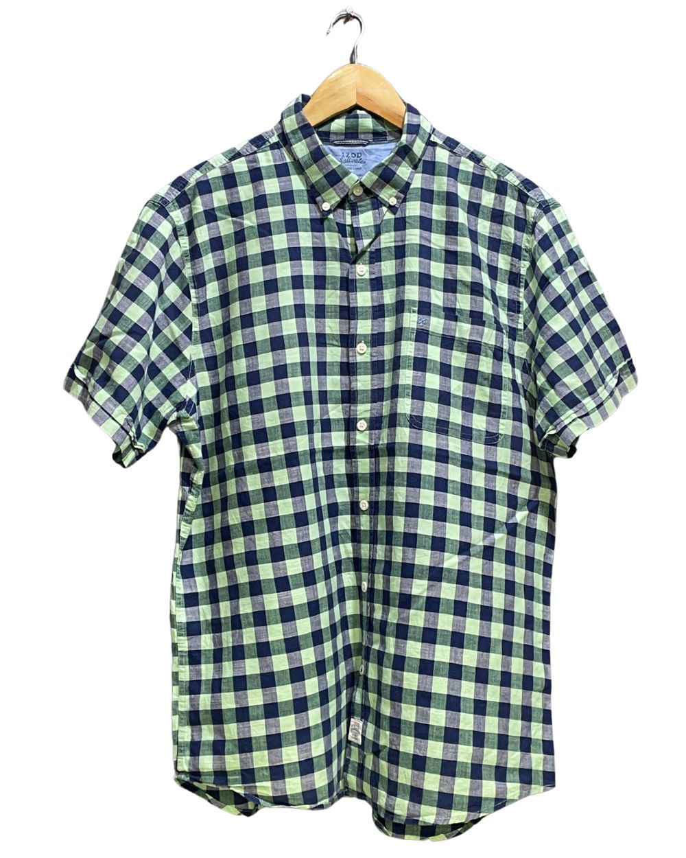 Izod Green Cotton Shirt For Men Large | Preloved Labels