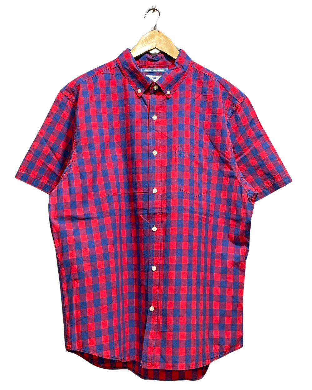 Old Navy Red Cotton Shirt For Men X Large | Preloved Labels