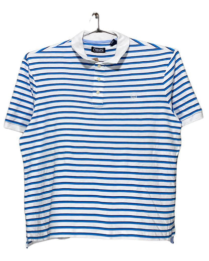 Chaps Blue Cotton Polo T Shirt For Men XX Large | Preloved Labels