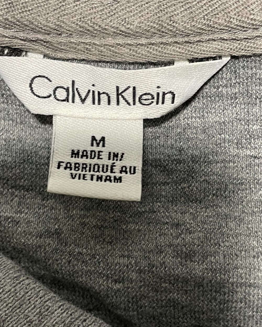 Calvin Klein Gray Cotton Polo T Shirt For Men Medium | Preloved Labels