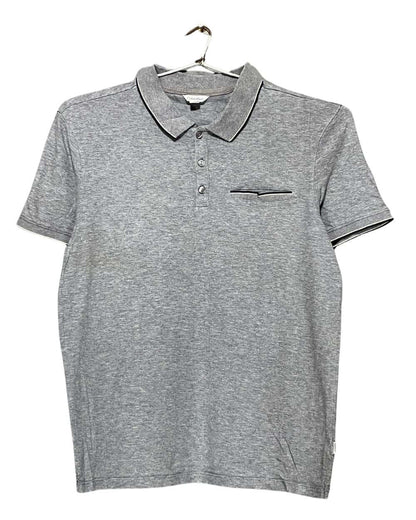 Calvin Klein Gray Cotton Polo T Shirt For Men Medium | Preloved Labels