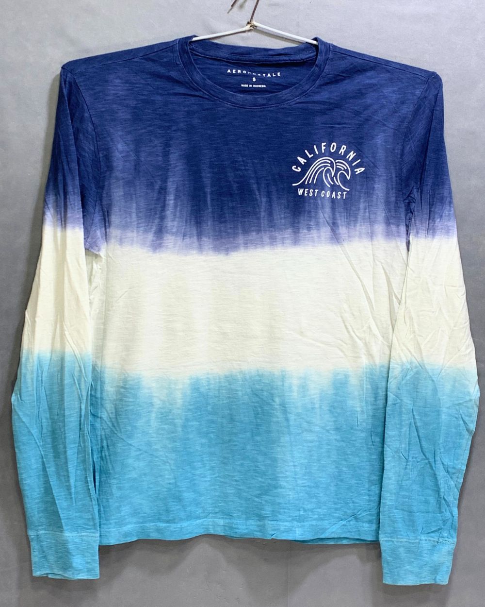Aeropostale Branded Original Blue & White Cotton T Shirt For Men