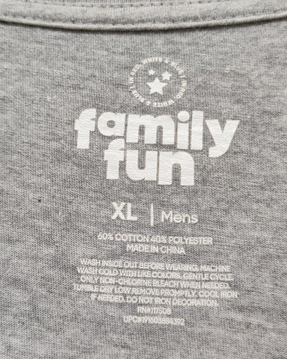 Family Fun Gray T Shirt For Men X Large