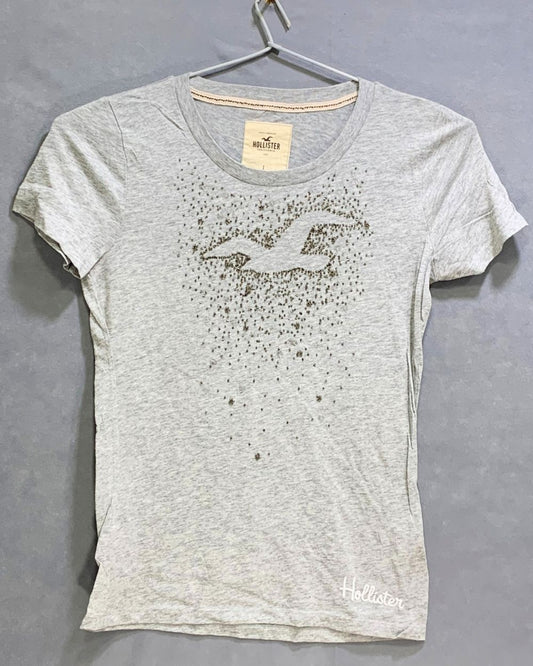 Hollister Branded Original For Cotton Women T Shirt