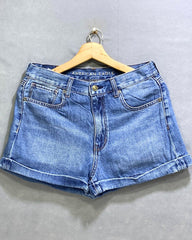 American Eagle Branded Original Jeans Blue Short For Women