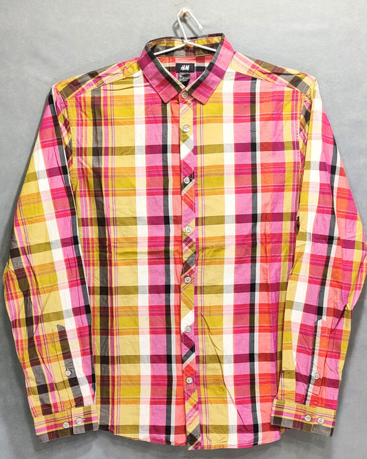 H&M Branded Original White Cotton Shirt For Men