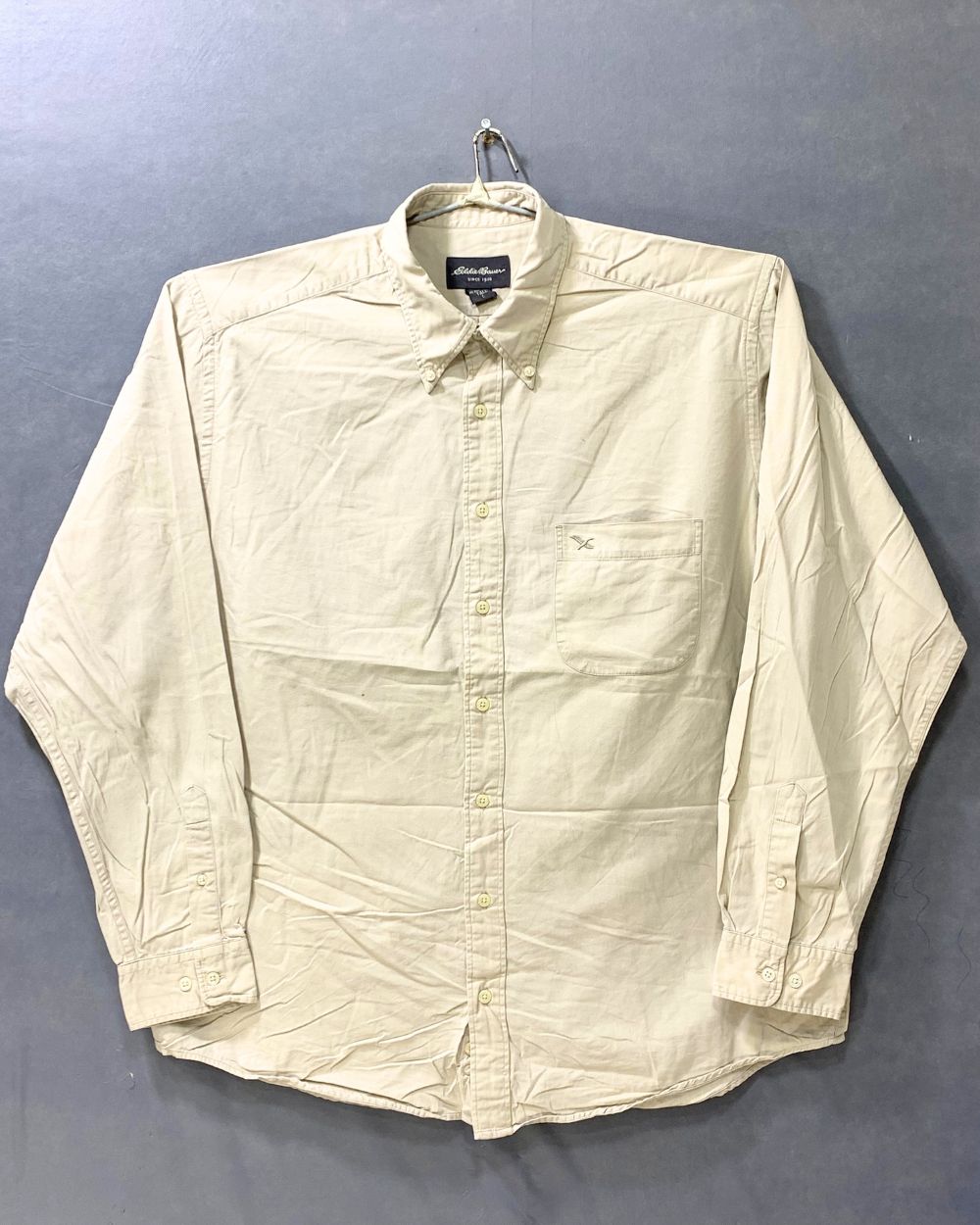 Eddie Bauer Branded Original Cream Cotton Shirt For Men
