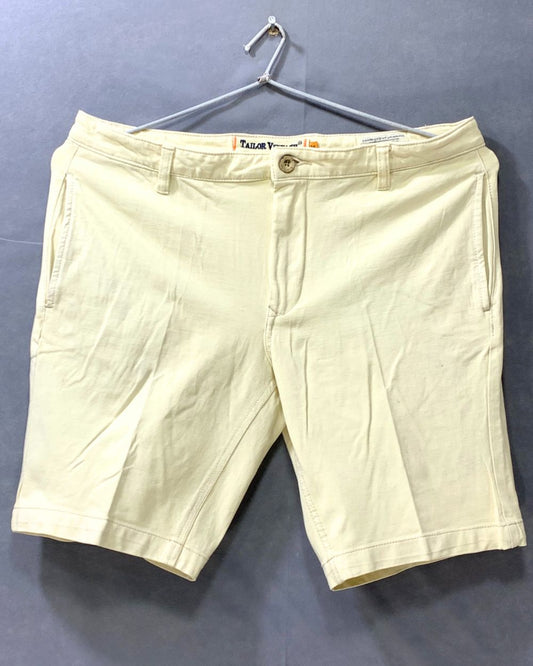 Tailor Vintage Branded Original Cream Polyester Short For Men