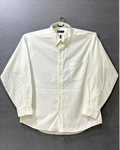 Chaps Branded Original White Cotton Shirt For Men