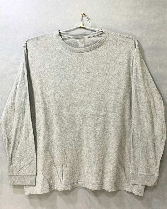 American Eagle Branded Original Gray Cotton T Shirt For Men