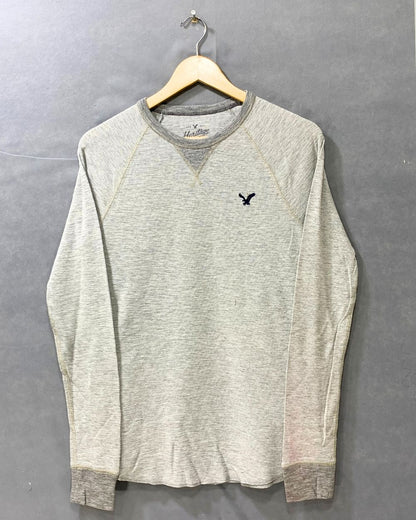 American Eagle Branded Original Gray Cotton T Shirt For Men