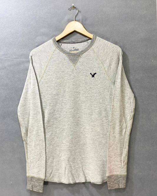 American Eagle Branded Original Gray Cotton T Shirt For Men