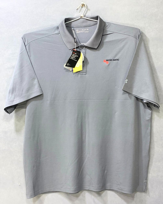Under Armour Sports Gray Polo Men T Shirt