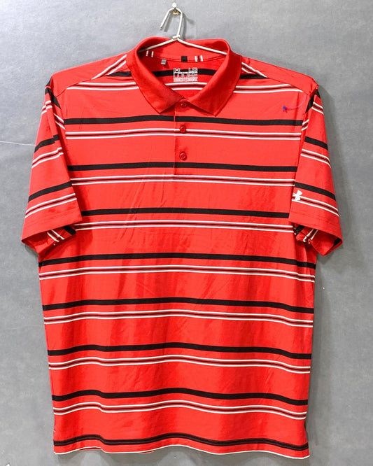 Under Armour Sports Red Polo Men T Shirt