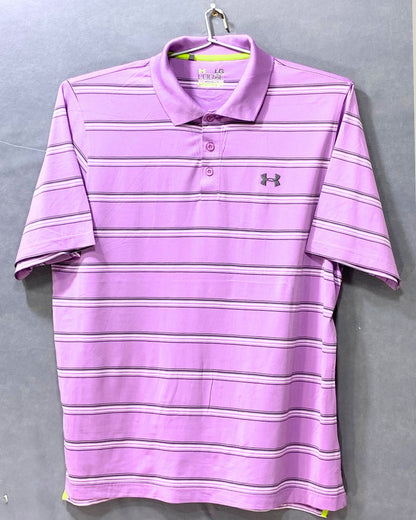 Under Armour Sports Purple Polo Men T Shirt