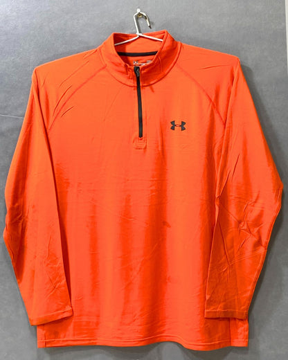 Under Armour Sports Orange Polo Men T Shirt
