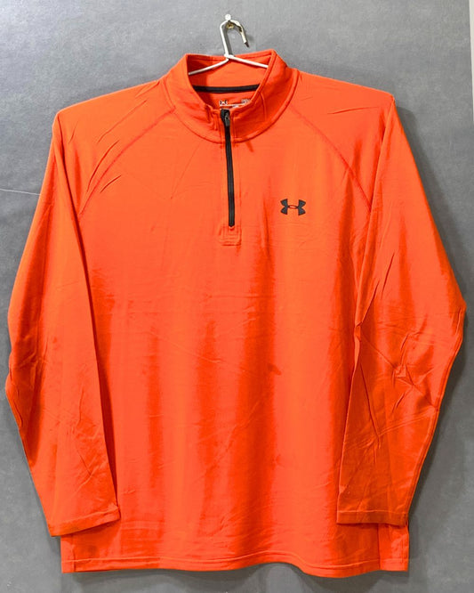 Under Armour Sports Orange Polo Men T Shirt