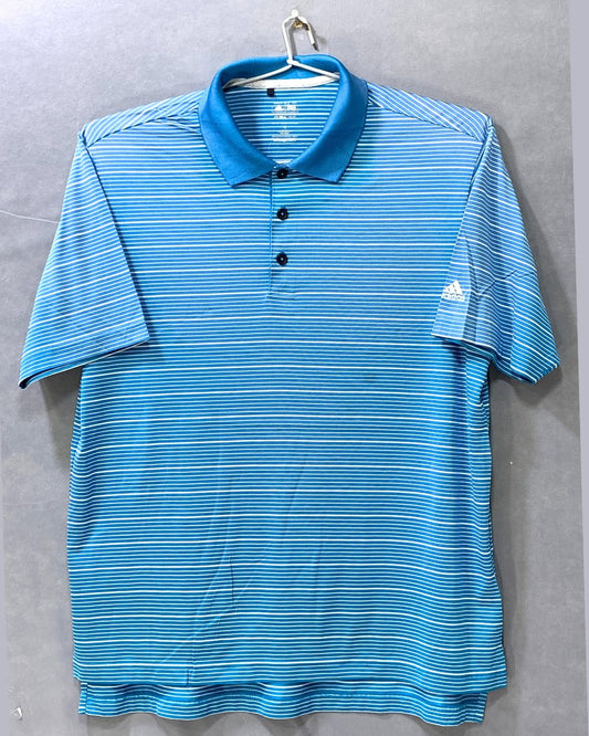 Adidas Sports Blue Polo Men T Shirt