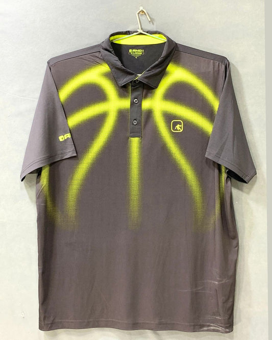 AND1 Sports Gray Polo Men T Shirt