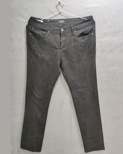 Jack & Jones Black Denim Jeans For Men M