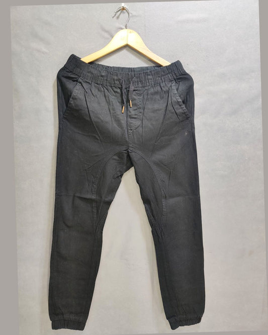 WT02 Black Cotton For Men Cargo Pant S