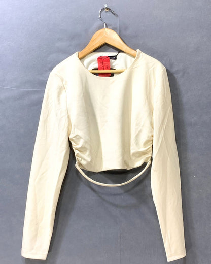 Zara Cream For Women Crop Top M